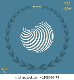 Earth logo design with elegant stripes