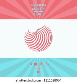 Earth logo design with elegant stripes
