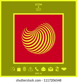 Earth logo design with elegant stripes