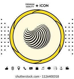 Earth logo design with elegant stripes