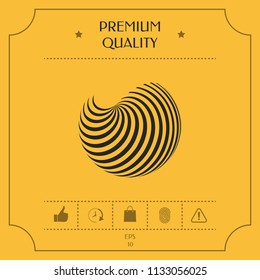 Earth logo design with elegant stripes