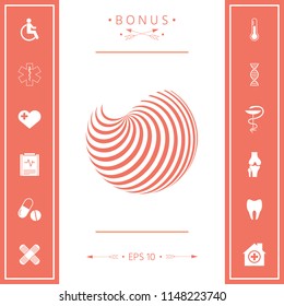 Earth logo design with elegant stripes