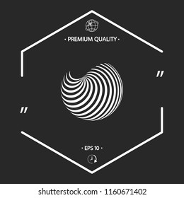 Earth logo design with elegant stripes
