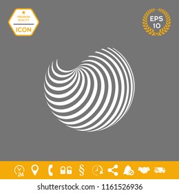 Earth logo design with elegant stripes