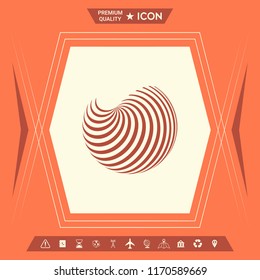 Earth logo design with elegant stripes