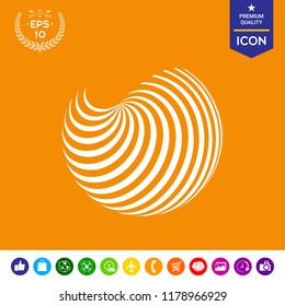 Earth logo design with elegant stripes