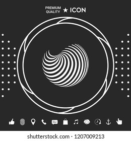 Earth logo design with elegant stripes
