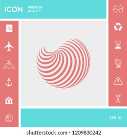 Earth logo design with elegant stripes