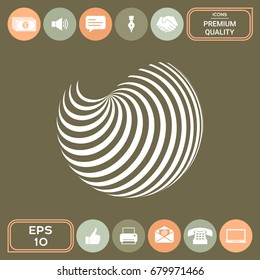 Earth logo design with elegant stripes