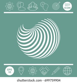 Earth logo design with elegant stripes