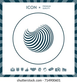 Earth logo design with elegant stripes