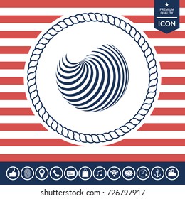 Earth logo design with elegant stripes
