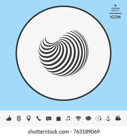 Earth logo design with elegant stripes