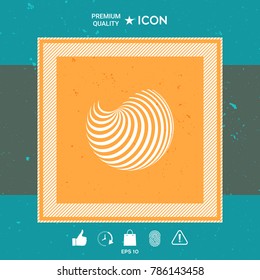 Earth logo design with elegant stripes
