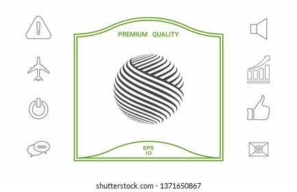 Earth logo design. Graphic elements for your design
