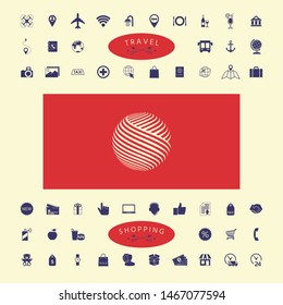 Earth logo design. Graphic elements for your design