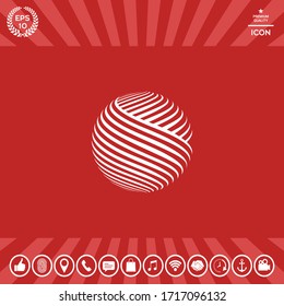 Diseño del logo de la Tierra. Elementos gráficos para el diseño