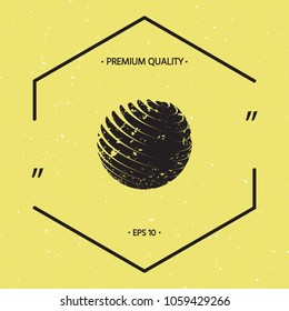 Earth logo design with grunge effect