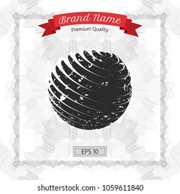 Earth logo design with grunge effect