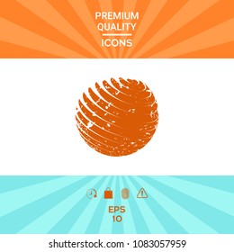 Earth logo design with grunge effect