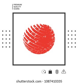 Earth logo design with grunge effect