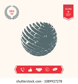 Earth logo design with grunge effect