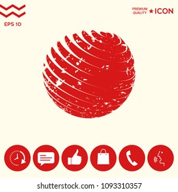 Earth logo design with grunge effect