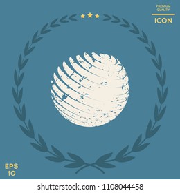 Earth logo design with grunge effect