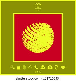 Earth logo design with grunge effect
