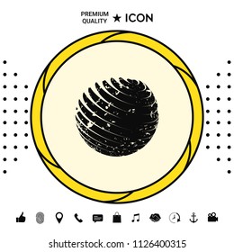 Earth logo design with grunge effect