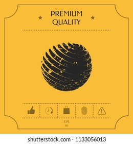 Earth logo design with grunge effect