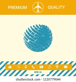 Earth logo design with grunge effect
