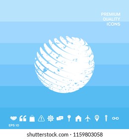 Earth logo design with grunge effect