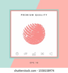 Earth logo design with grunge effect. Graphic elements for your design