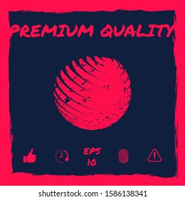 Earth logo design with grunge effect. Graphic elements for your design