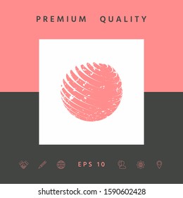 Earth logo design with grunge effect. Graphic elements for your design