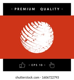 Earth logo design with grunge effect. Graphic elements for your design