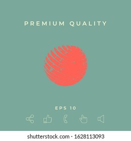 Earth logo design with grunge effect. Graphic elements for your design