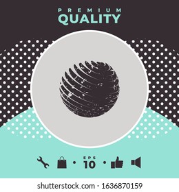 Earth logo design with grunge effect. Graphic elements for your design