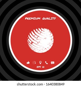 Earth logo design with grunge effect. Graphic elements for your design