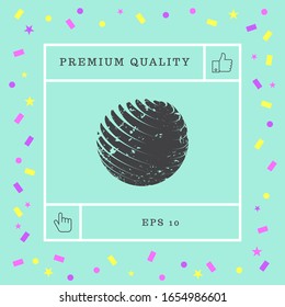 Earth logo design with grunge effect. Graphic elements for your design