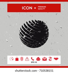 Earth logo design with grunge effect