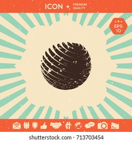 Earth logo design with grunge effect