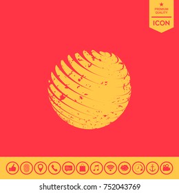 Earth logo design with grunge effect