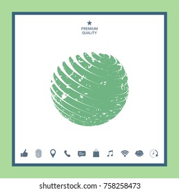 Earth logo design with grunge effect