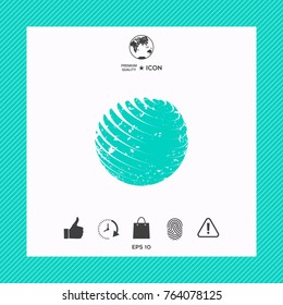 Earth logo design with grunge effect