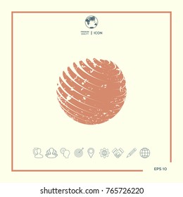 Earth logo design with grunge effect