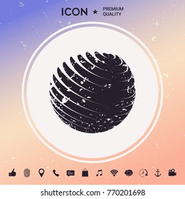 Earth logo design with grunge effect