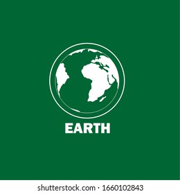 earth logo design. illustration of planet