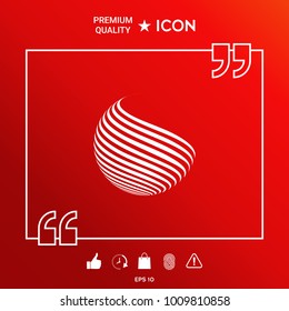 Earth logo design with stripes